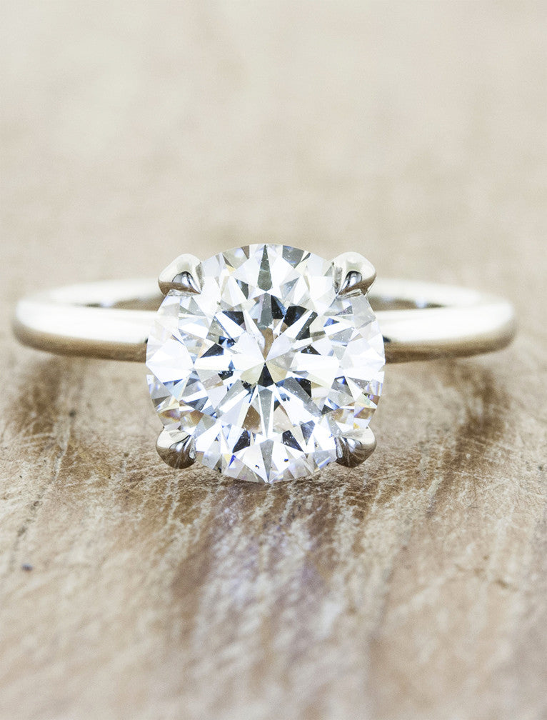 2 CT Round Three Stones Lab Grown Diamond Engagement Ring