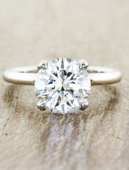 2 CT Round Three Stones Lab Grown Diamond Engagement Ring