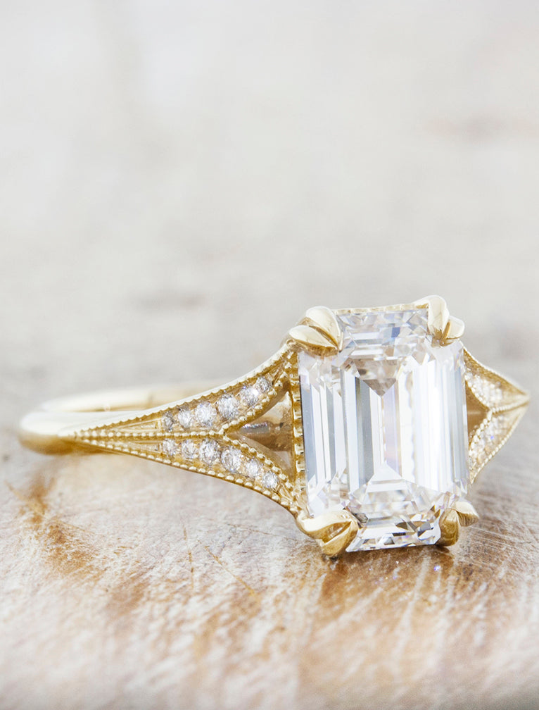 2 CT Round Three Stones Lab Grown Diamond Engagement Ring