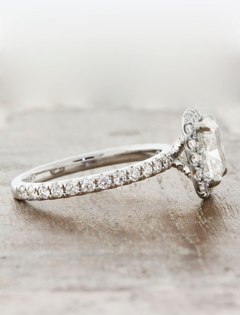 2 CT Round Three Stones Lab Grown Diamond Engagement Ring