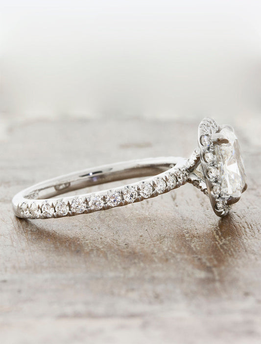 2 CT Round Three Stones Lab Grown Diamond Engagement Ring