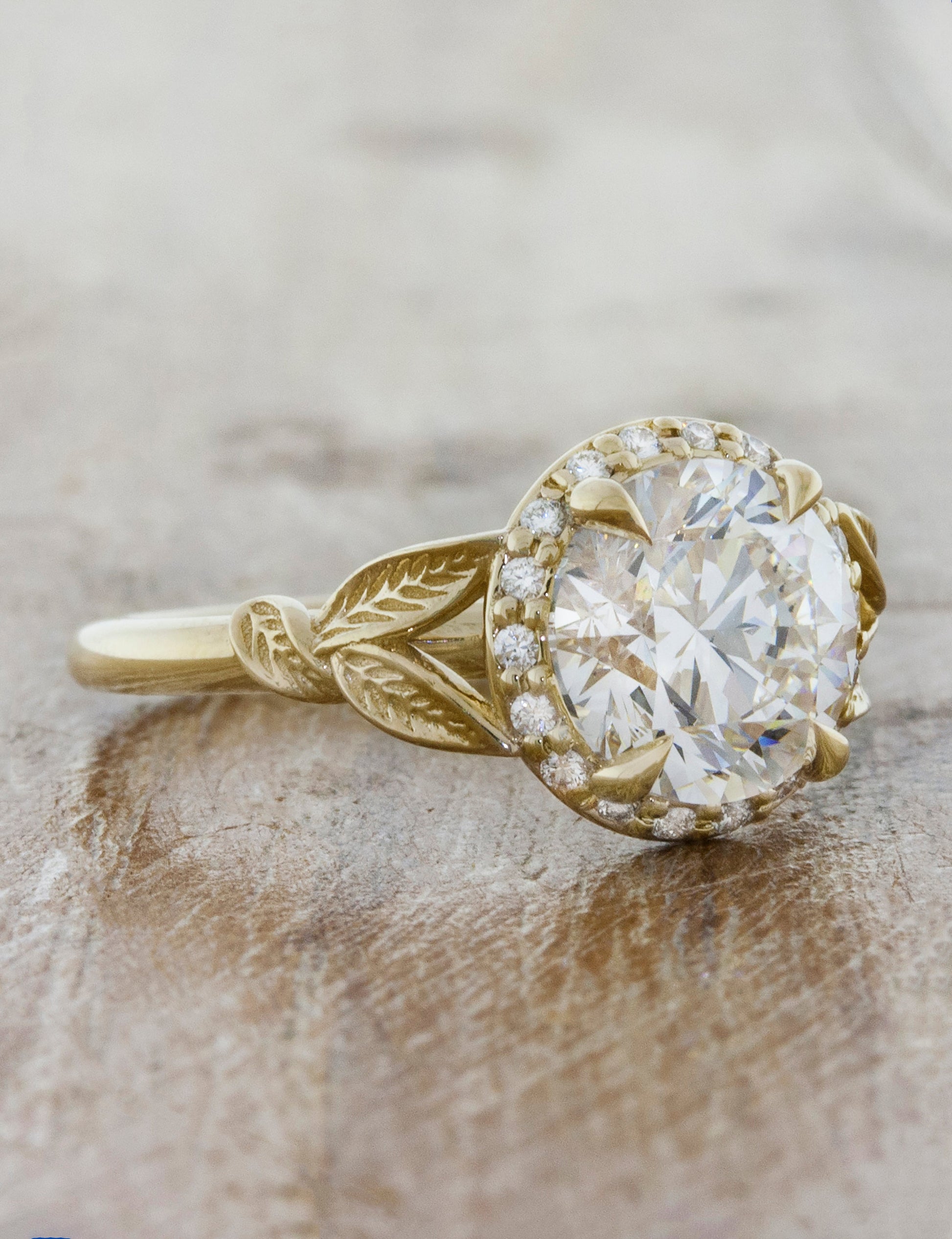 2 CT Round Three Stones Lab Grown Diamond Engagement Ring