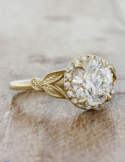 2 CT Round Three Stones Lab Grown Diamond Engagement Ring