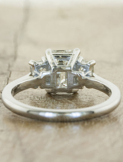 2 CT Round Three Stones Lab Grown Diamond Engagement Ring