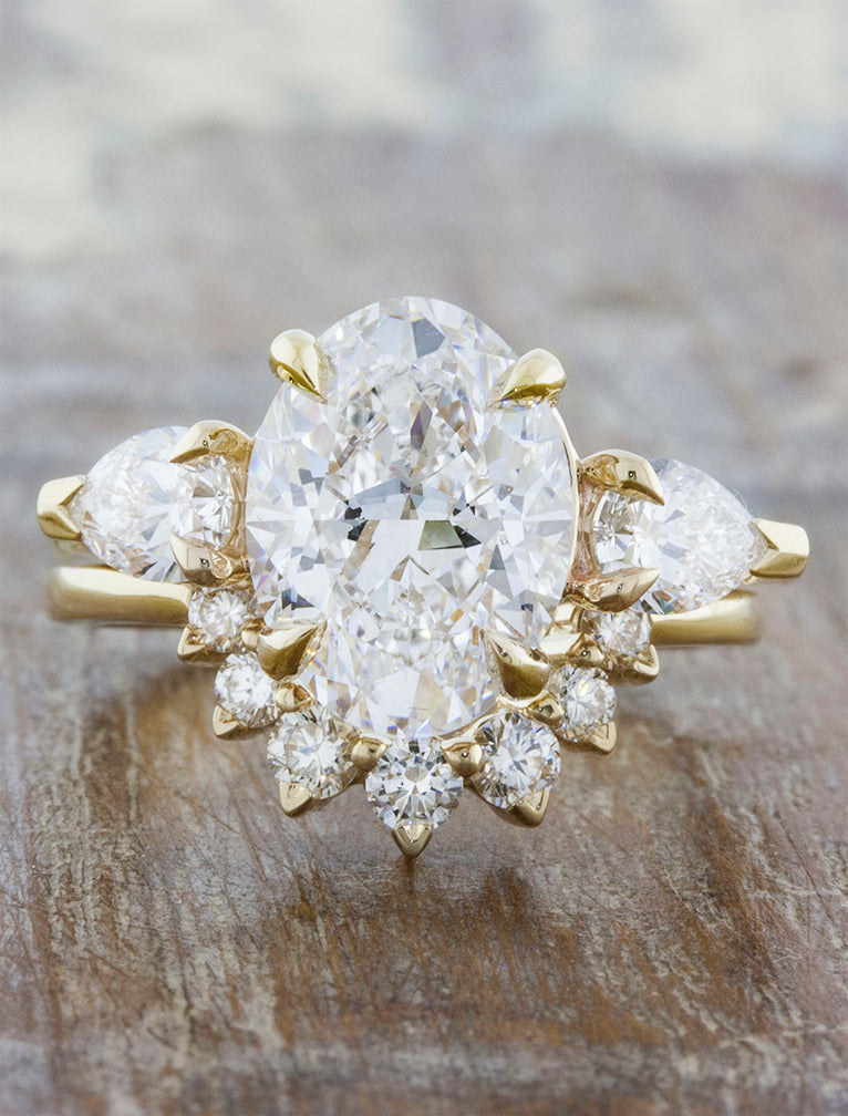 2 CT Round Three Stones Lab Grown Diamond Engagement Ring