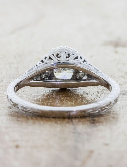 2 CT Round Three Stones Lab Grown Diamond Engagement Ring