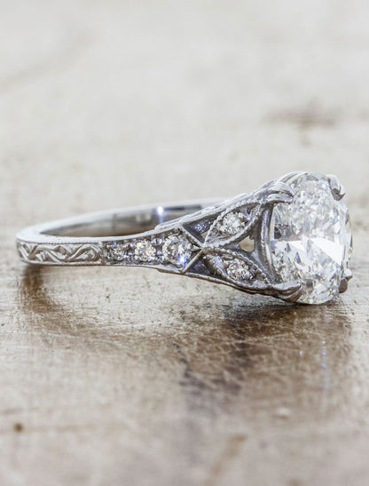 2 CT Round Three Stones Lab Grown Diamond Engagement Ring