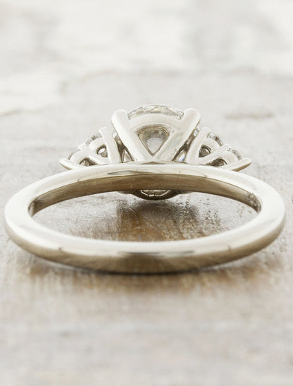 2 CT Round Three Stones Lab Grown Diamond Engagement Ring
