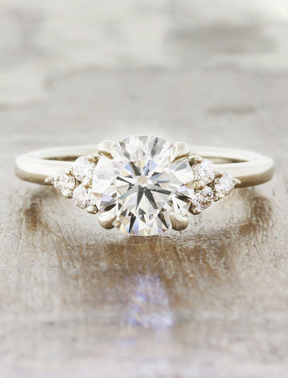 2 CT Round Three Stones Lab Grown Diamond Engagement Ring