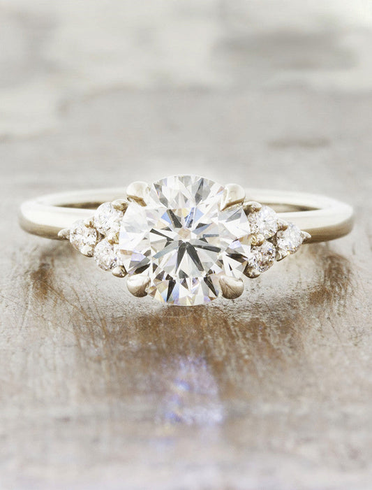 2 CT Round Three Stones Lab Grown Diamond Engagement Ring