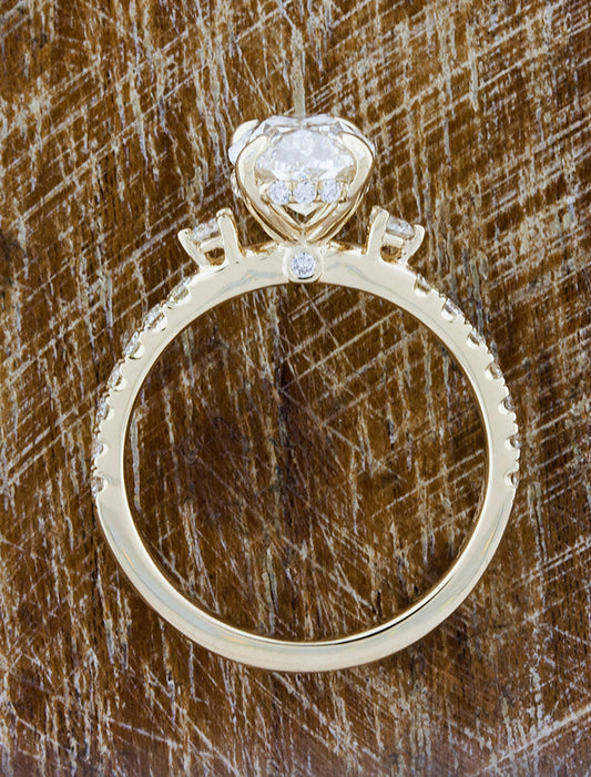 2 CT Round Three Stones Lab Grown Diamond Engagement Ring
