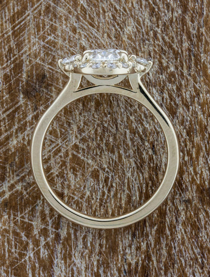 2 CT Round Three Stones Lab Grown Diamond Engagement Ring
