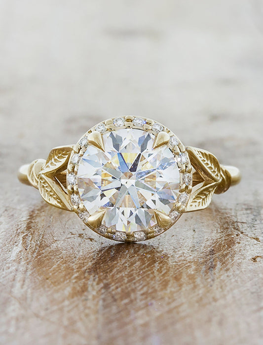2 CT Round Three Stones Lab Grown Diamond Engagement Ring