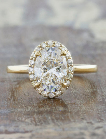 2 CT Round Three Stones Lab Grown Diamond Engagement Ring