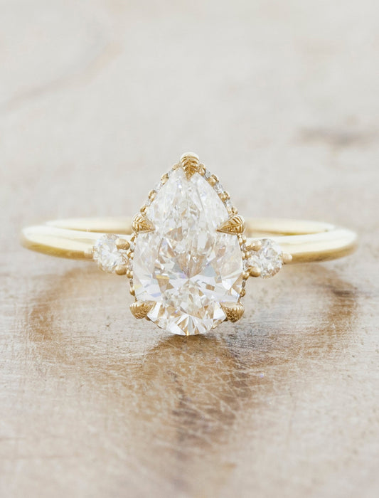 2 CT Round Three Stones Lab Grown Diamond Engagement Ring