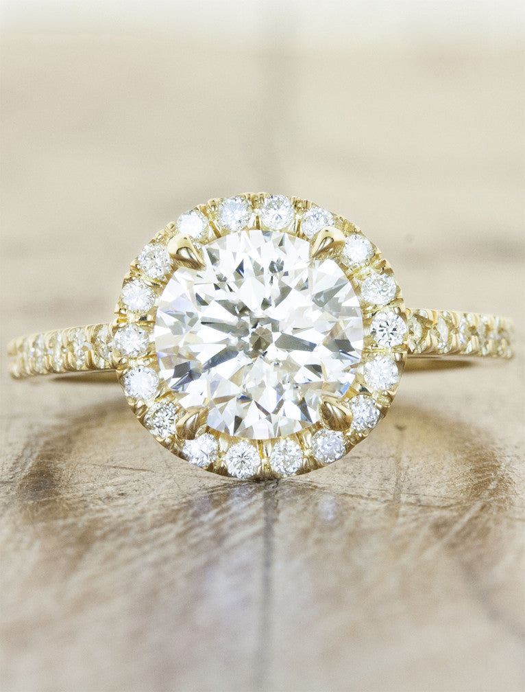 2 CT Round Three Stones Lab Grown Diamond Engagement Ring