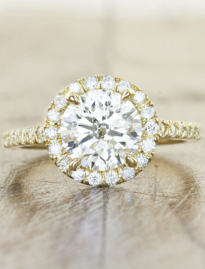 2 CT Round Three Stones Lab Grown Diamond Engagement Ring