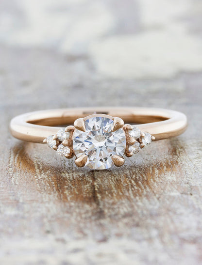 2 CT Round Three Stones Lab Grown Diamond Engagement Ring