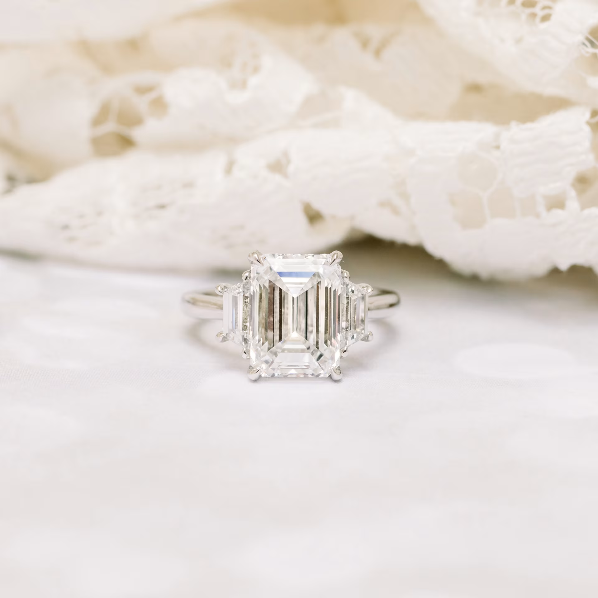 Marquise Cut Cluster Styled Lab Grown Diamond Engagement Ring