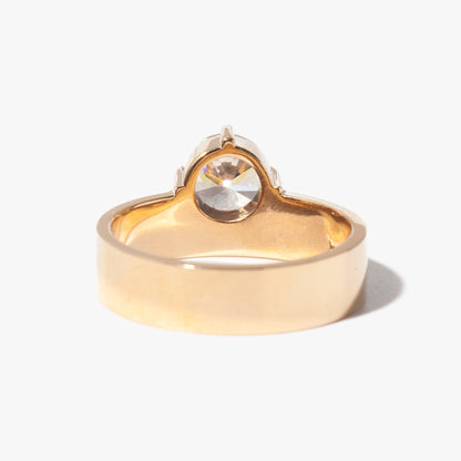 2 CT Round Three Stones Lab Grown Diamond Engagement Ring