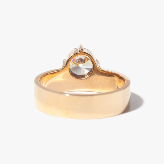 2 CT Round Three Stones Lab Grown Diamond Engagement Ring