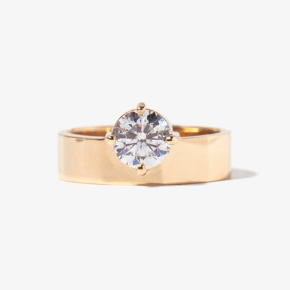 2 CT Round Three Stones Lab Grown Diamond Engagement Ring