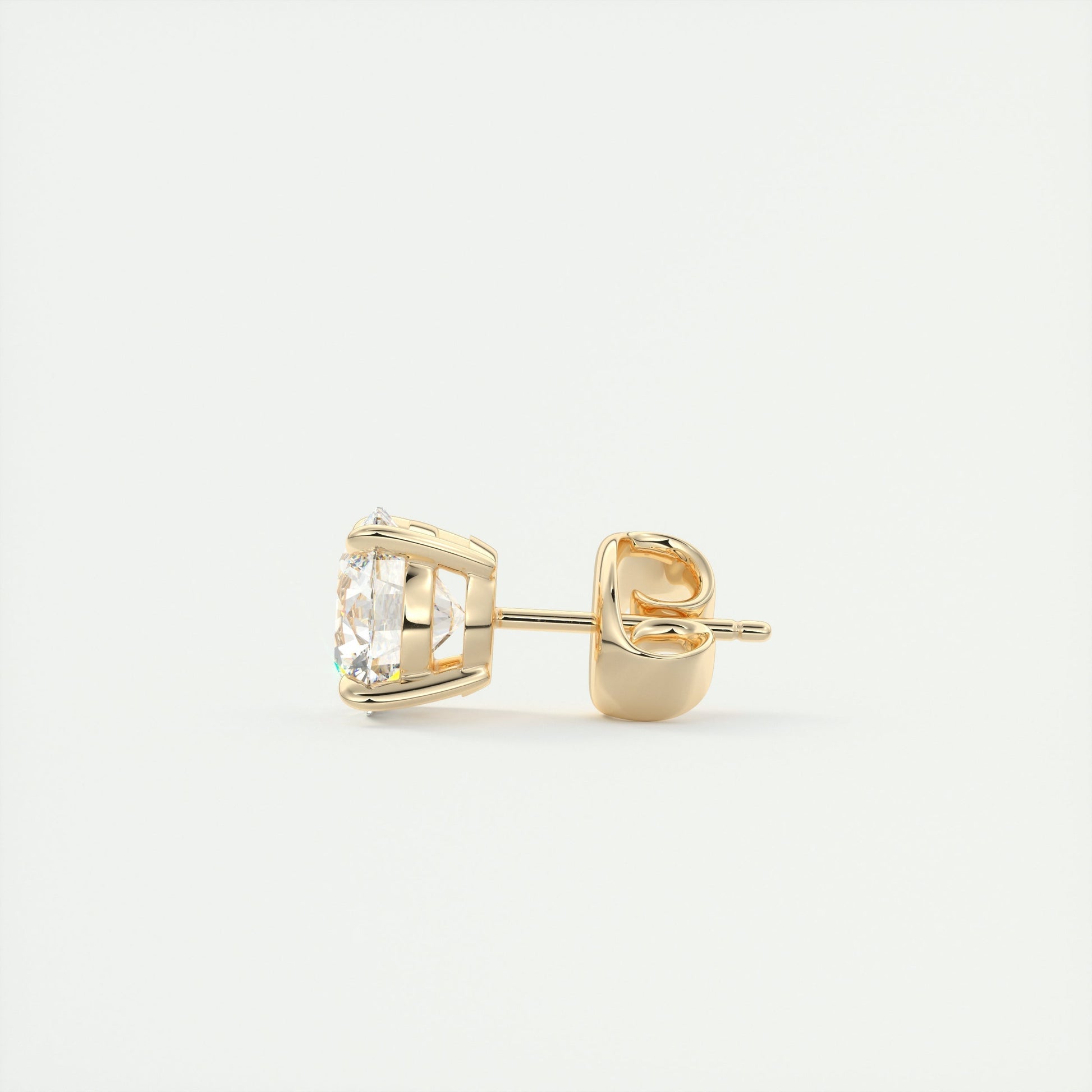 1.0 CT Round Solitaire CVD G/VS Diamond Earrings 7