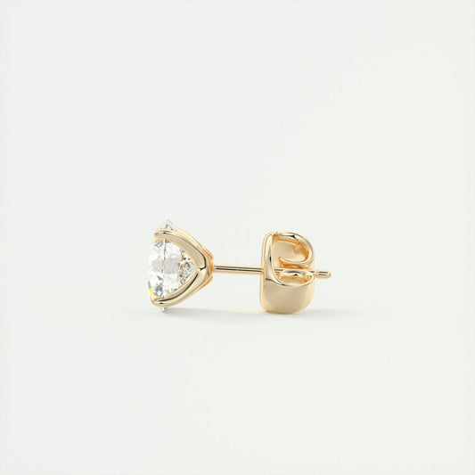 1.0 CT Round Solitaire CVD G/VS Diamond Earrings 10