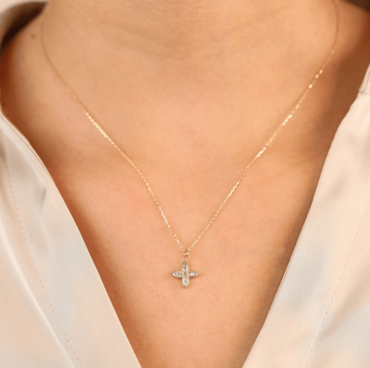 1.0 CT Round Bezel Solitaire Lab Grown Diamond Necklace